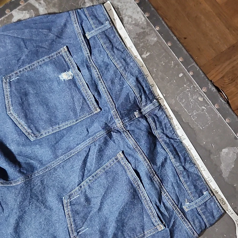 TERRA & SKY 20W DarknWash Distressed Cut Off Shorts